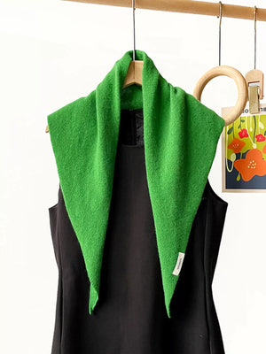 Solid Color Knit Scarf - Makw Official Site