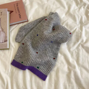 Colorful Dot Knitted Scarf - Makw Official Site