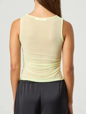 Ruched Round Neck Tank - Makw Official Site