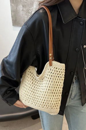 Openwork Woven Tote Bag - Makw Official Site