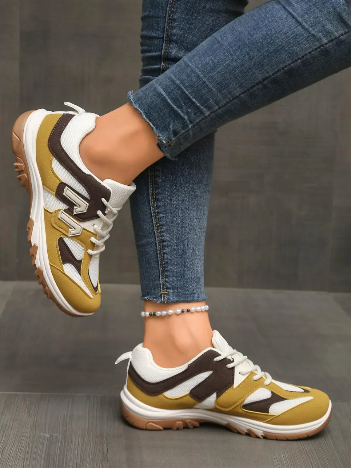 Contrast Lace Up Athletic - Makw Official Site