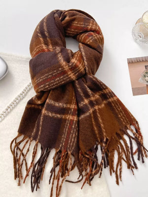 Warm Plaid Winter Scarf - Makw Official Site