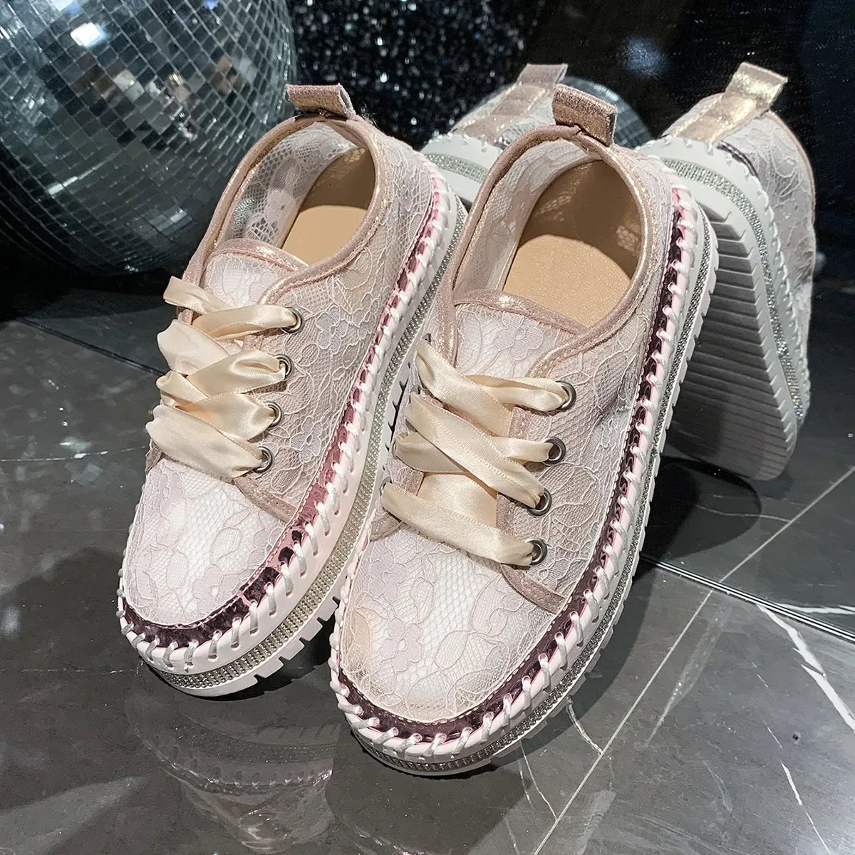 Round Toe Platform Loafers - Makw Official Site