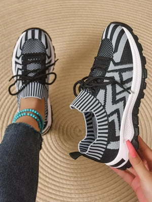 Mesh Knit Lace Up Athletic - Makw Official Site