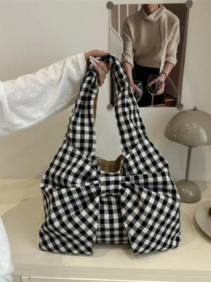 Ruched Bow Shoulder Bag - Makw Official Site