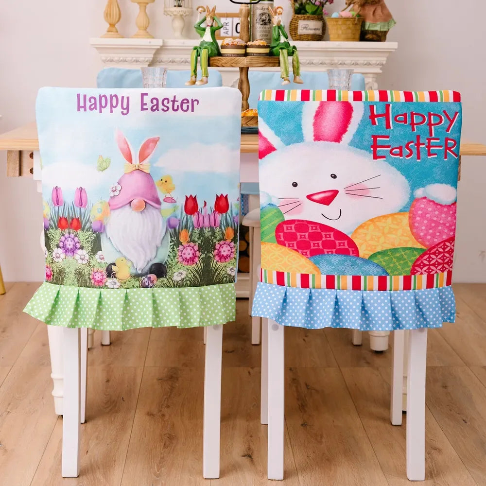 Easter Polka Dot Pleated Hem Chair Cover - Makw Official Site
