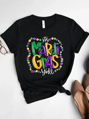 IT'S MARDI GRAS Y'ALL Round Neck T-Shirt - Makw Official Site