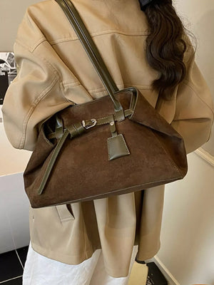 Lightweight Suede Shoulder Bag - Makw Official Site