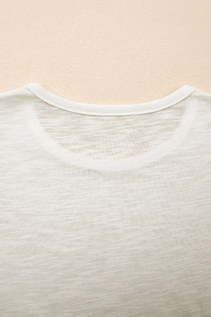 Ruffled Round Neck Cap Sleeve Blouse - Makw Official Site