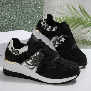 Floral Mesh Wedge Athletic - Makw Official Site