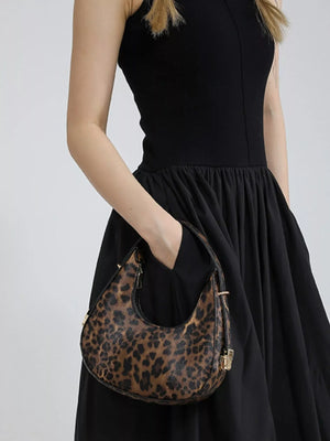 Leopard Print Shoulder Bag - Makw Official Site