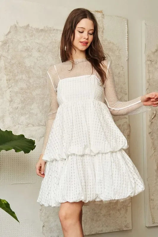 Davi & Dani Checker Print Side Pockets Textured Mini Dress - Makw Official Site