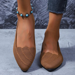 Point Toe Flat Slip-Ons - Makw Official Site