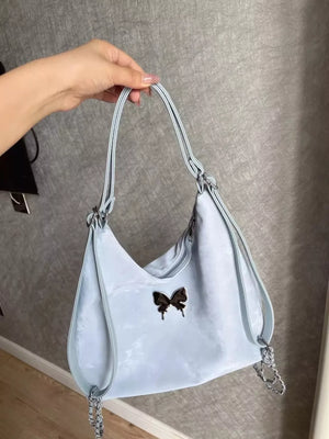 Butterfly Decor Convertible Shoulder Bag - Makw Official Site