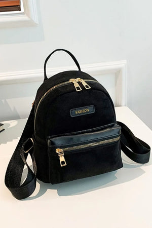 Suede Adjustable Strap Backpack Bag - Makw Official Site