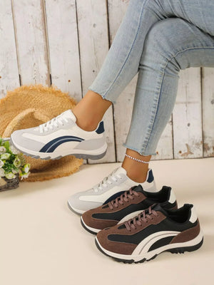 Contrast Lace Up Athletic - Makw Official Site