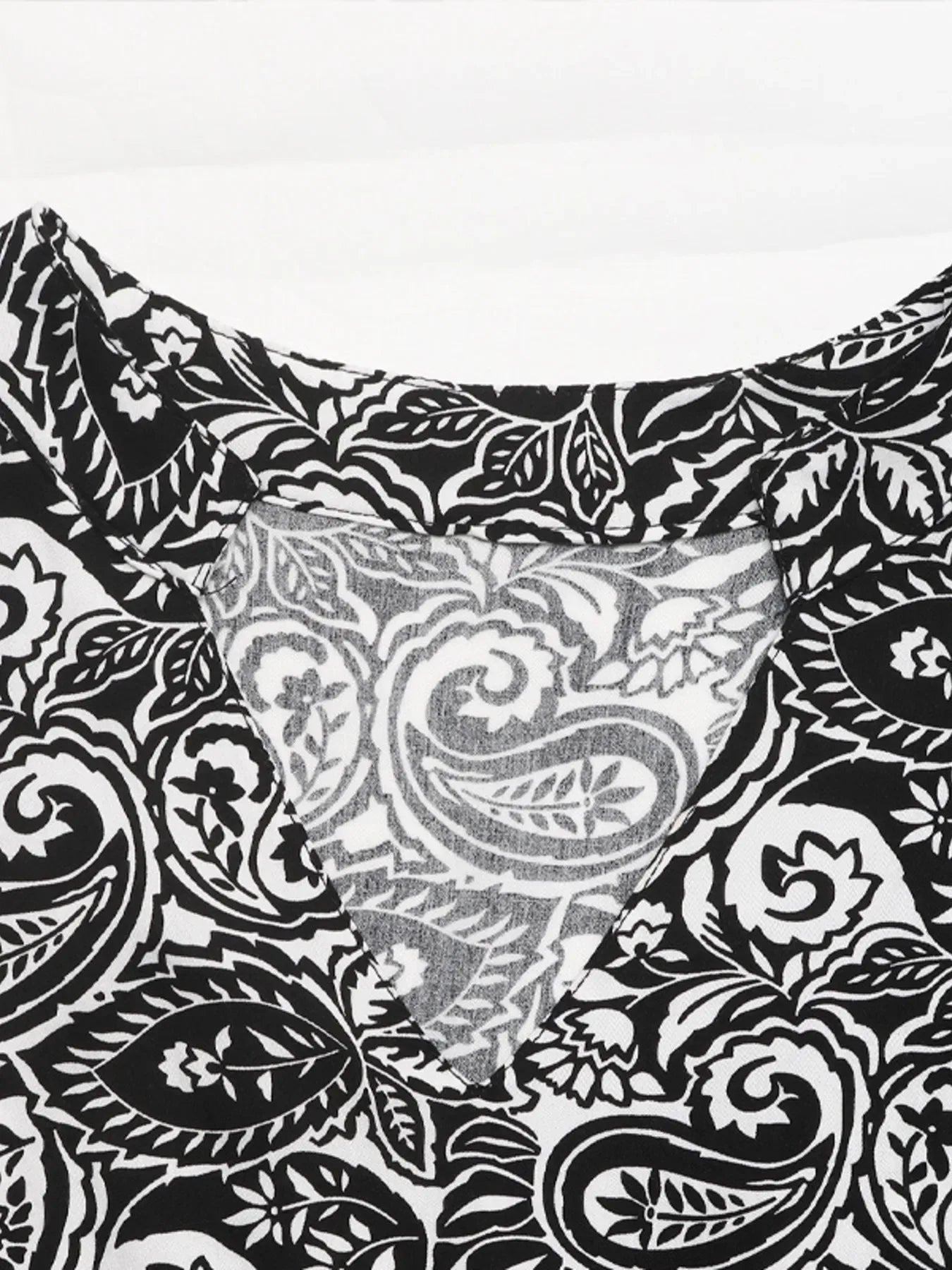 Paisley Print Long Sleeve Midi Dress - Makw Official Site