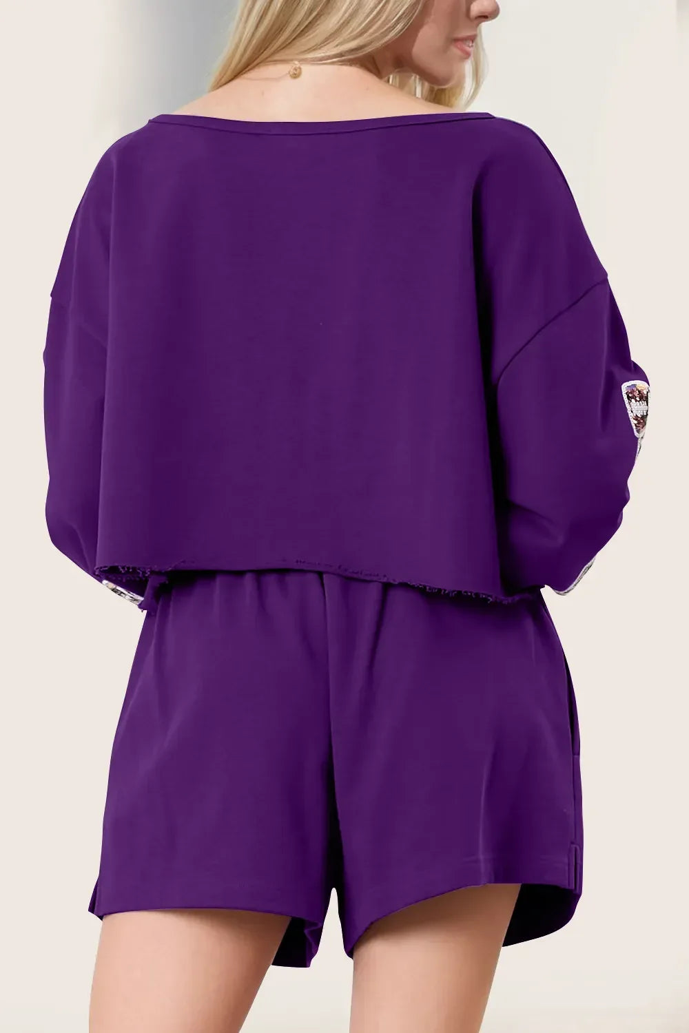 Double Take Sequin Bow Cropped Top and Shorts Set - Makw Official Site