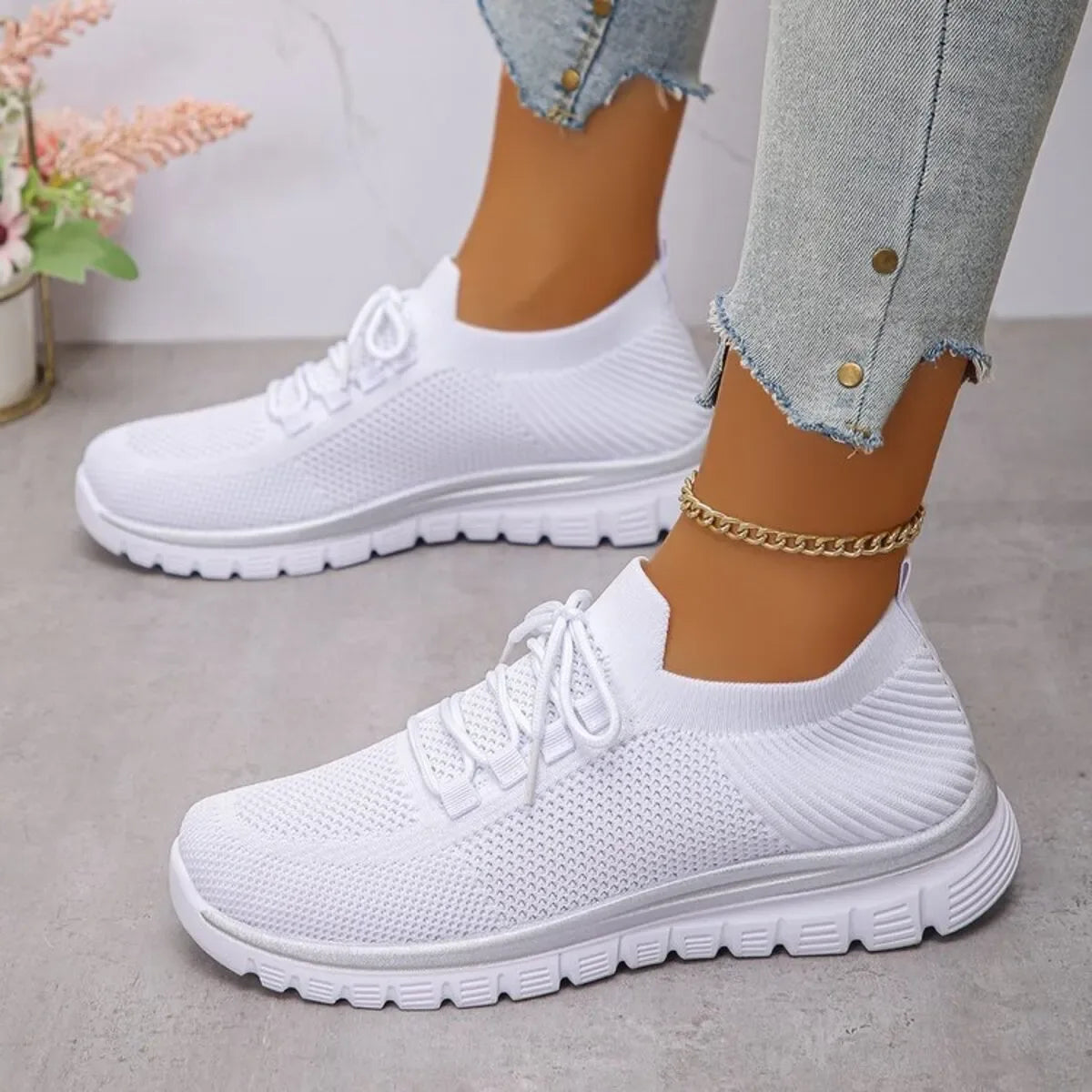 Breathable Mesh Lace Up Athletic - Makw Official Site