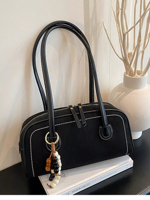 Zipper Closure Shoulder Bag - Makw Official Site