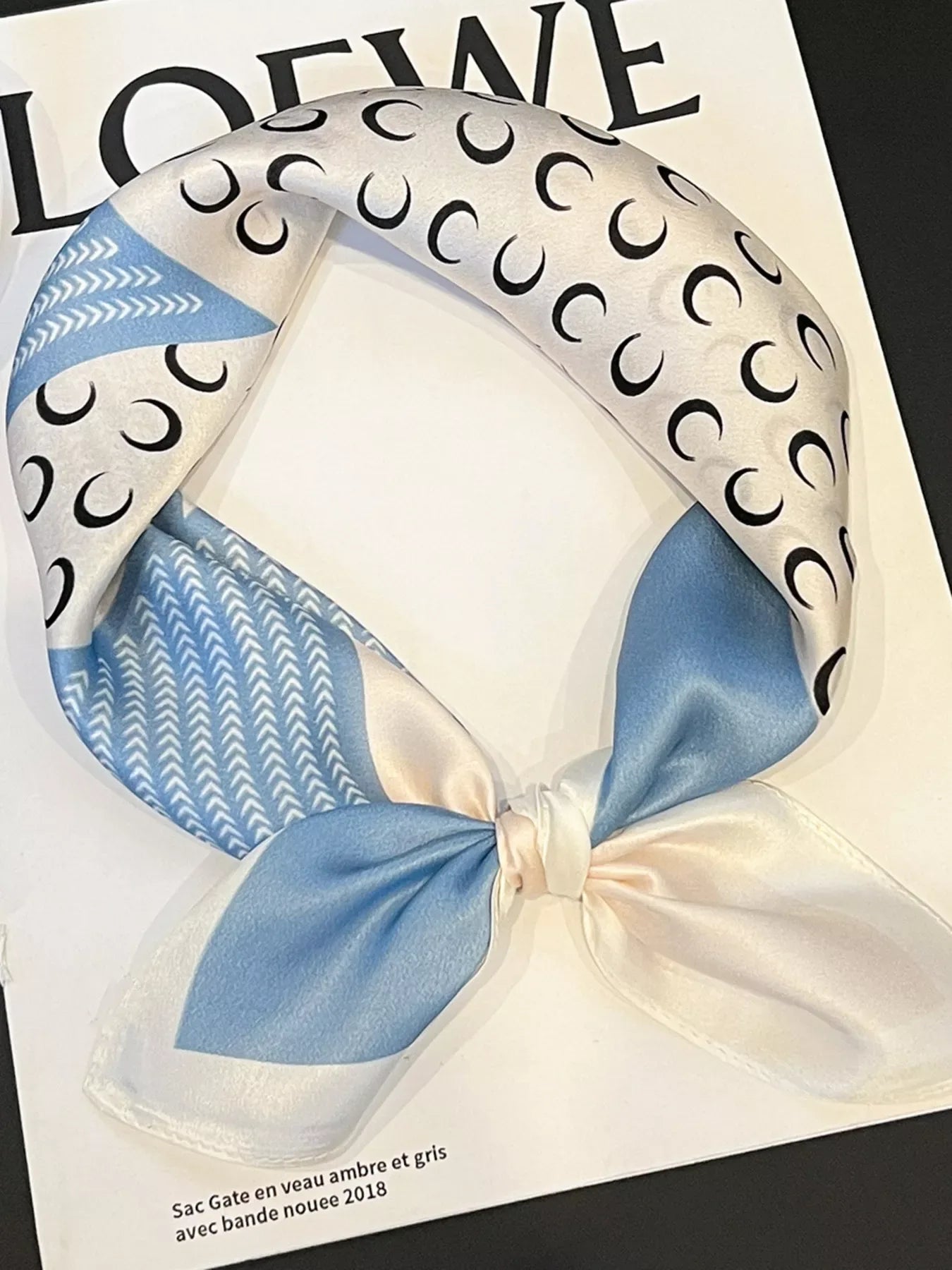 Printed Silk Square Scarf - Makw Official Site