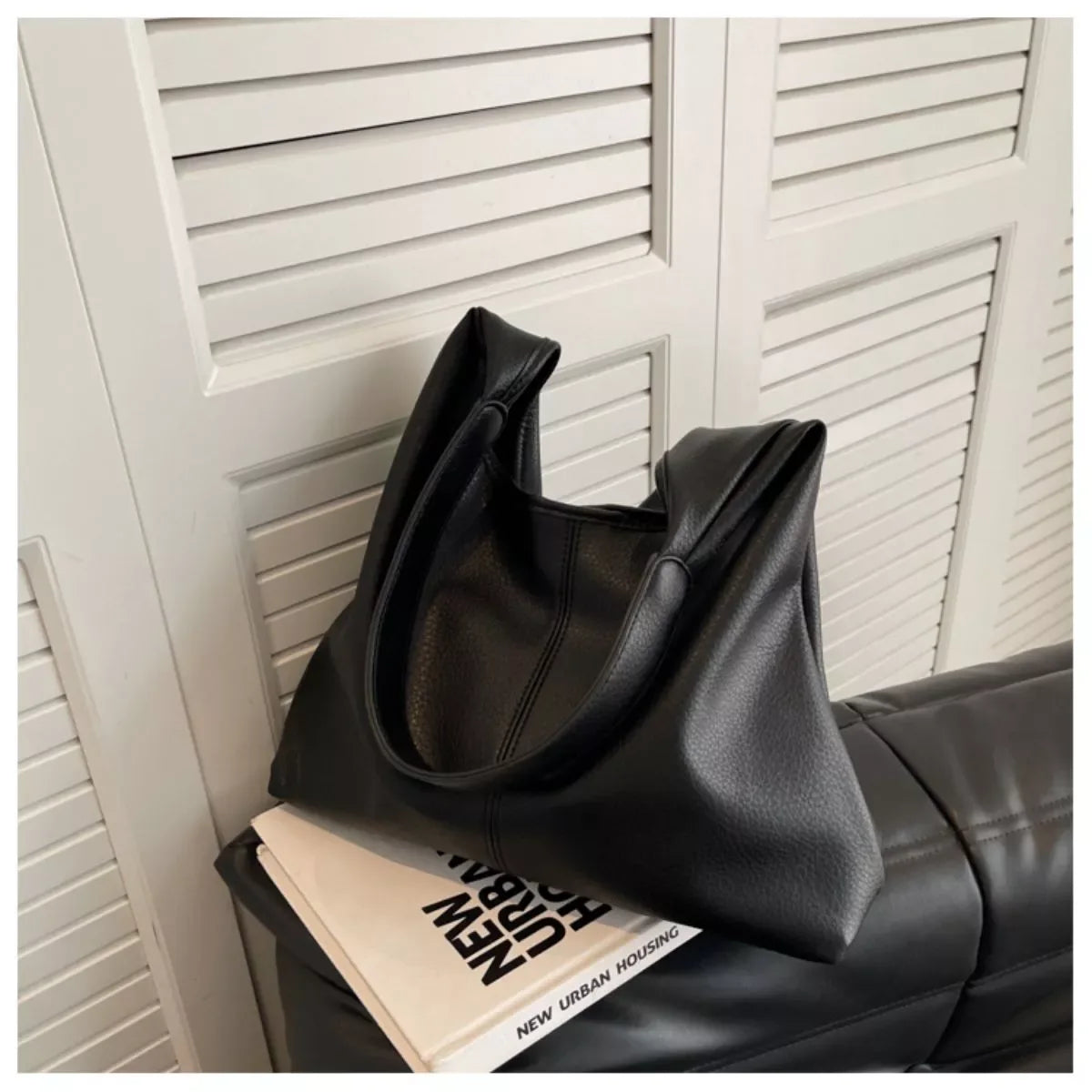 PU Leather Shoulder Bag - Makw Official Site