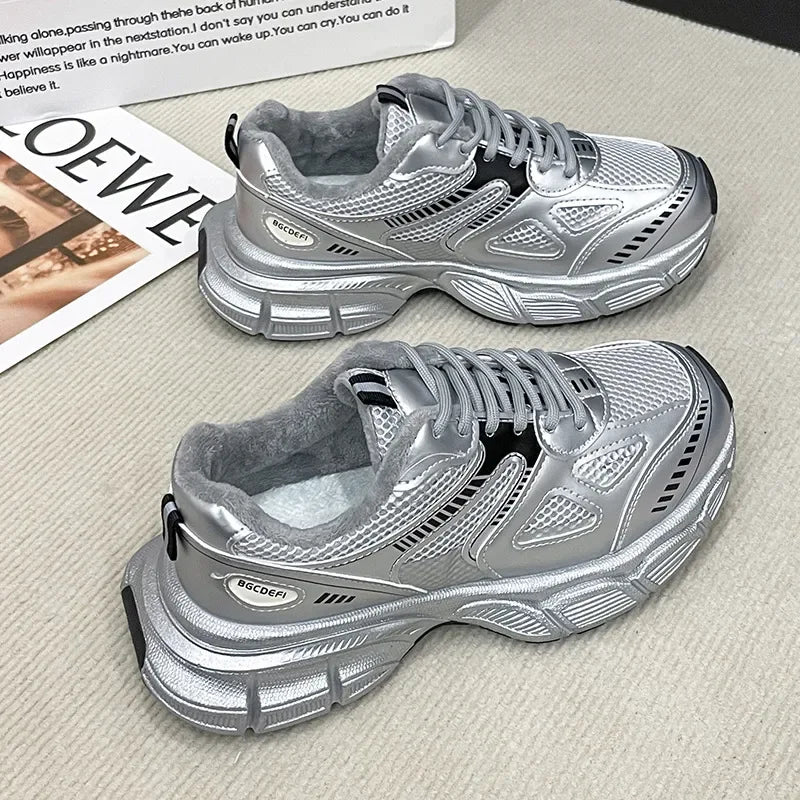 Lace Up Platform Athletic Shoes - Makw Official Site