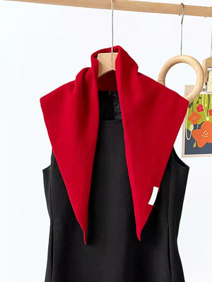 Solid Color Knit Scarf - Makw Official Site