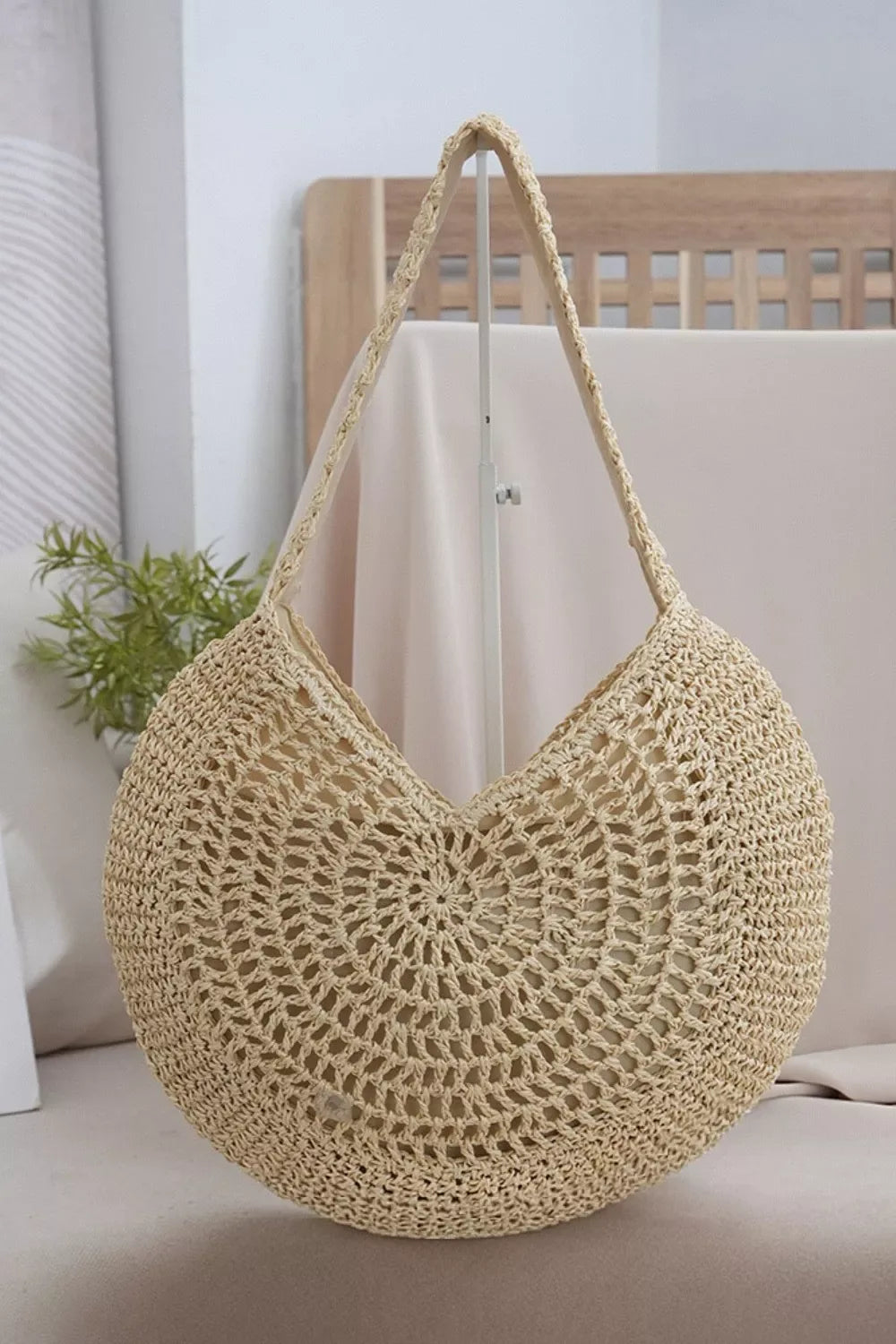 Round Woven Shoulder Bag - Makw Official Site