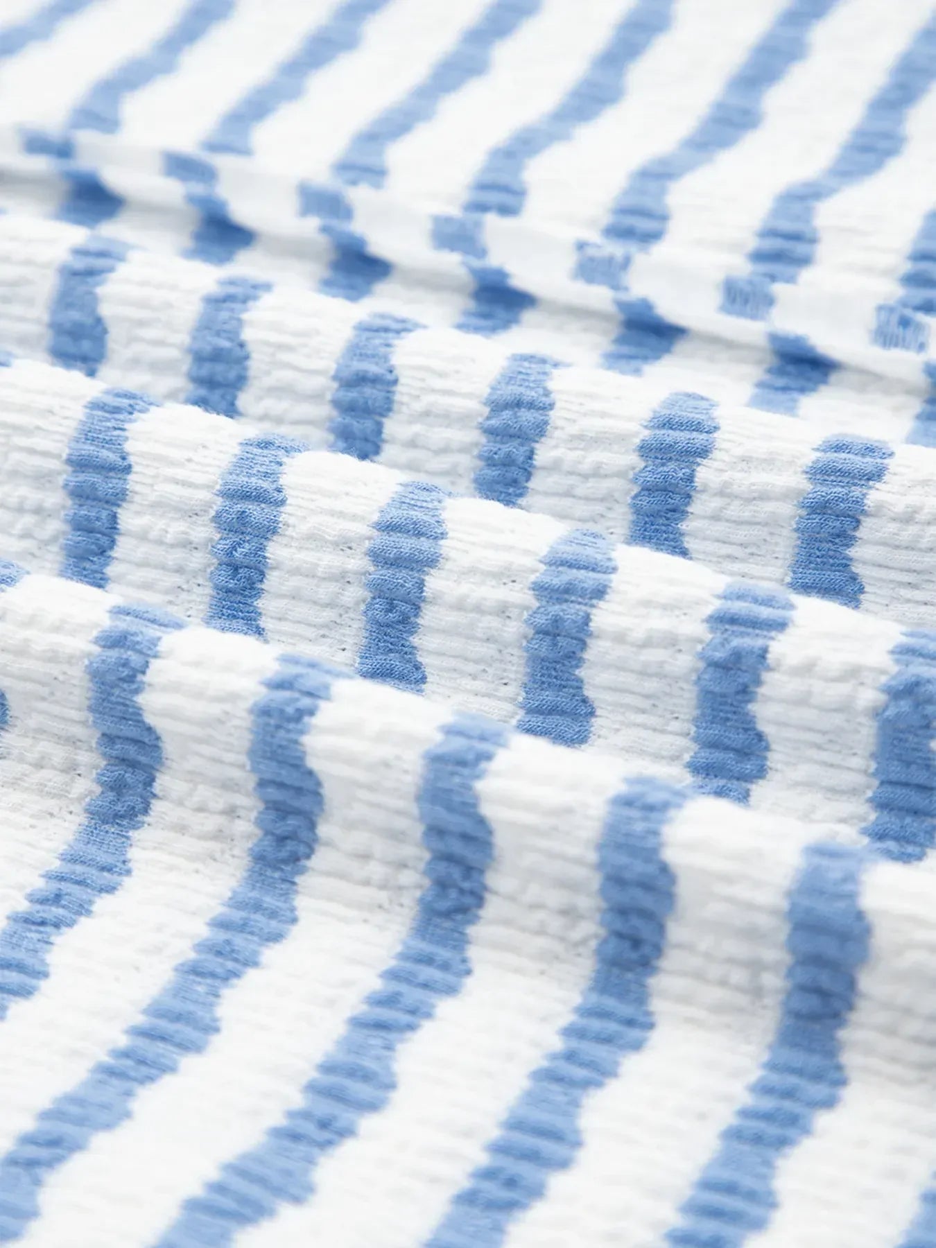 Stripe Half Button Collared Chest Pockets Loose Fit Blouse - Makw Official Site