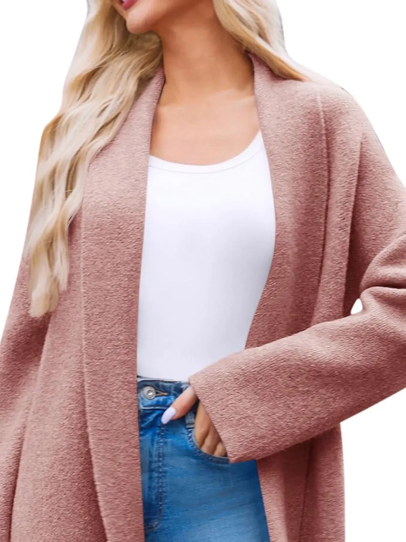 Open Front Longline Coat - Makw Official Site