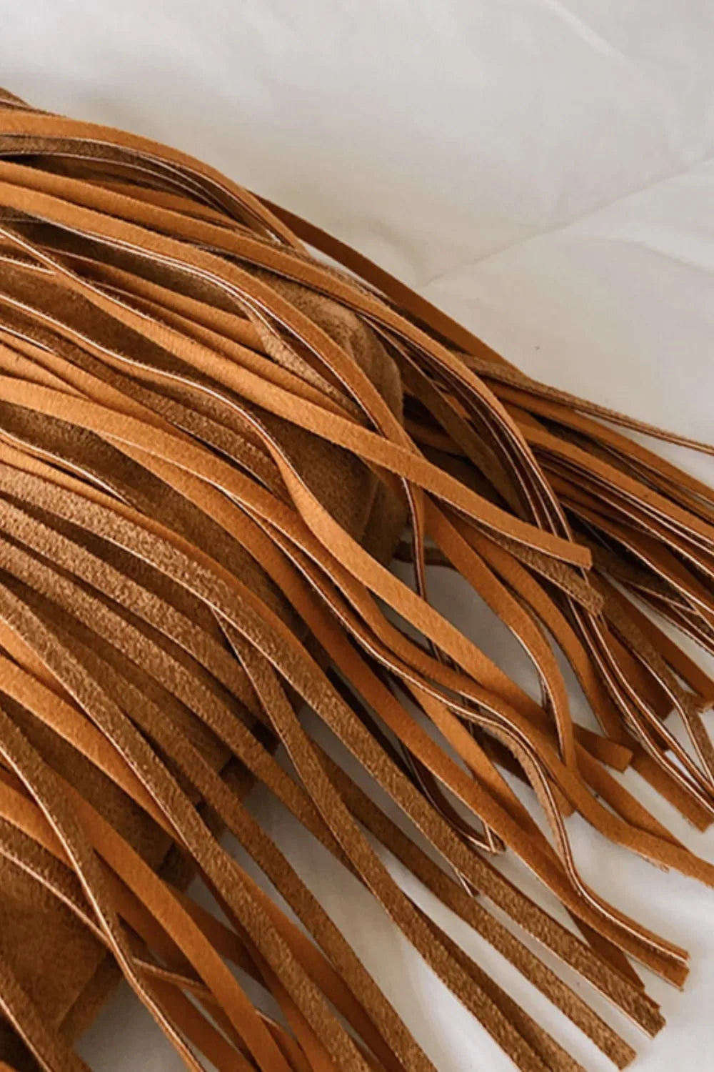 Suede Fringe Adjustable Strap Shoulder Bag - Makw Official Site