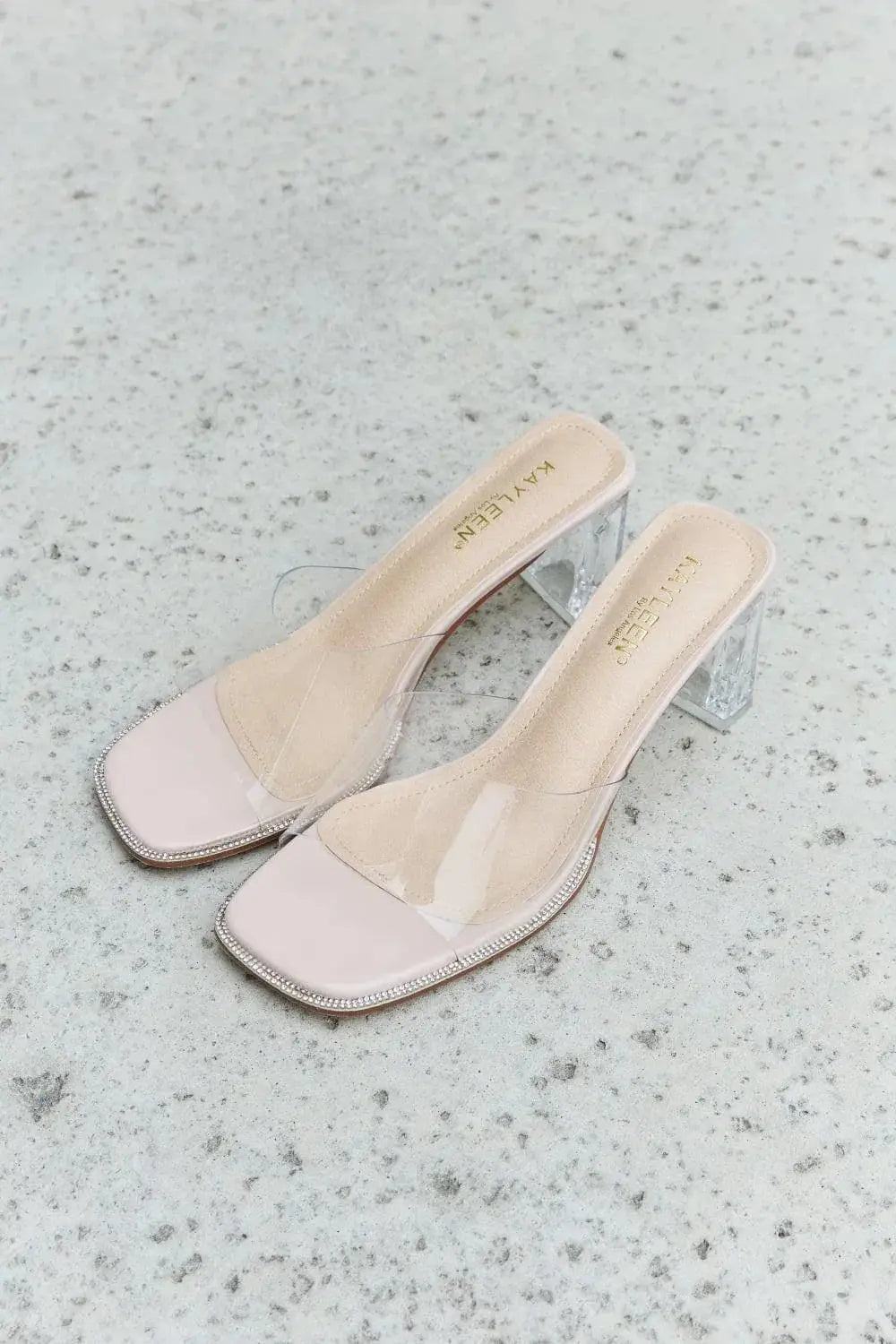 DDK Make Myself Clear Mule Block Heels - Makw Official Site