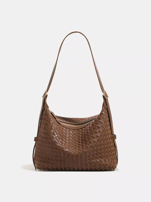 Woven PU Leather Shoulder Bag - Makw Official Site