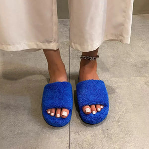 Open Toe Platform Slippers - Makw Official Site