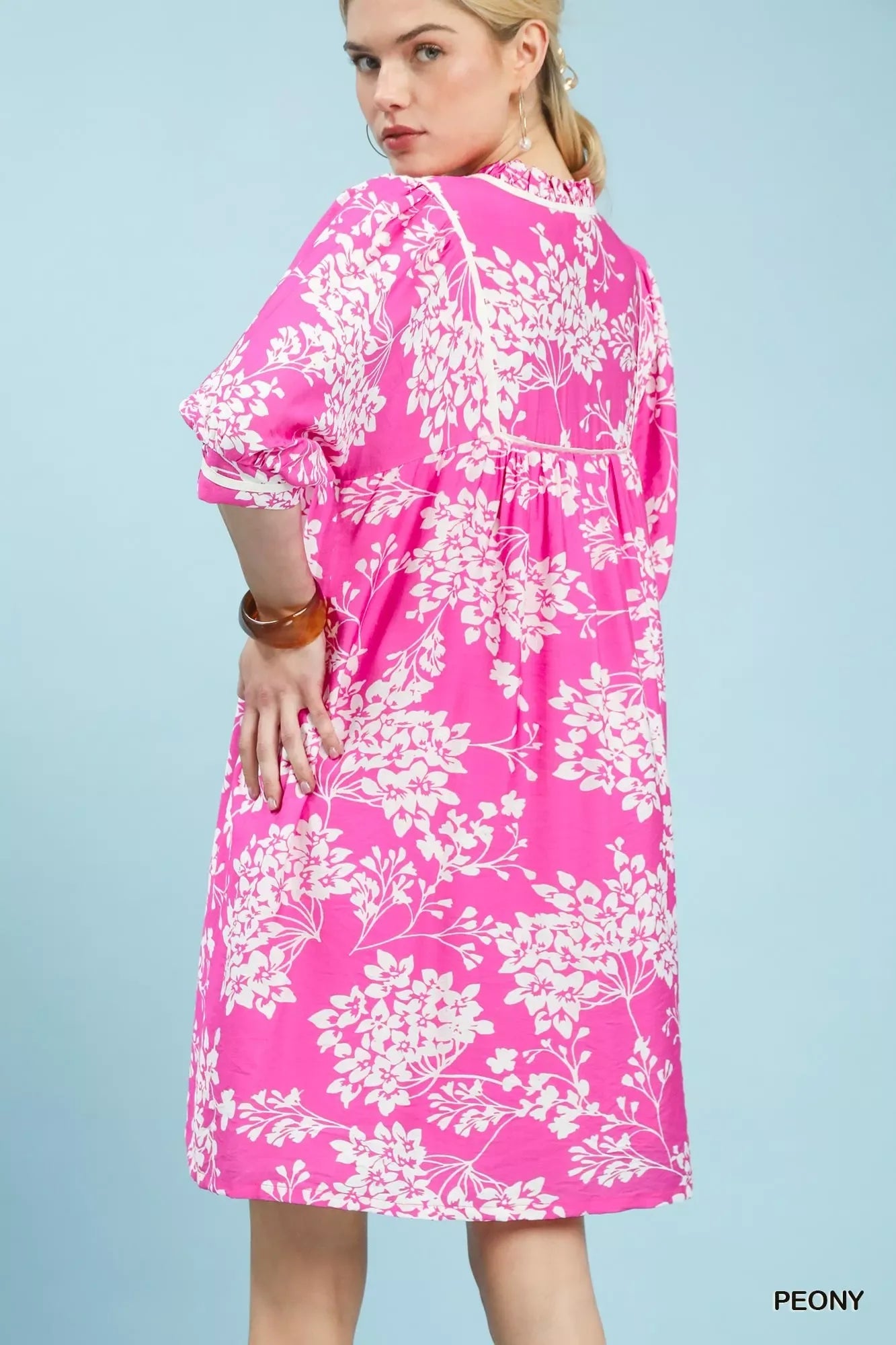 Umgee Floral Babydoll Dress with Pockets - Makw Official Site