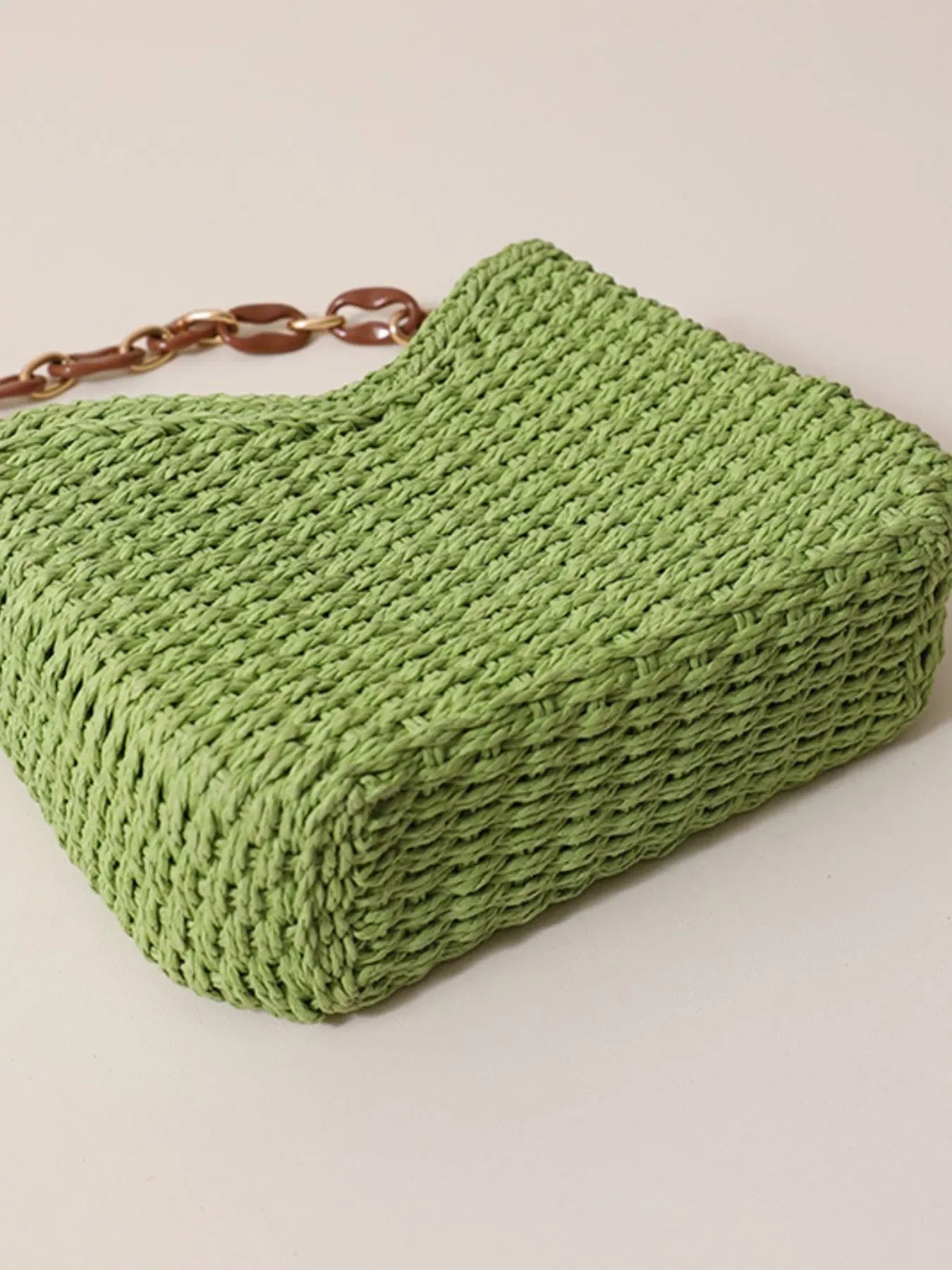 Woven Straw Shoulder Bag - Makw Official Site