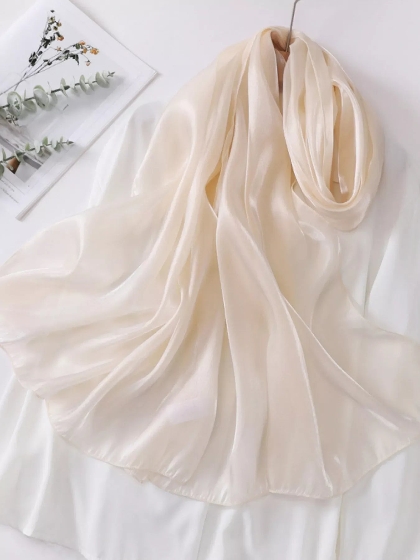 Solid Color Organza Scarf - Makw Official Site