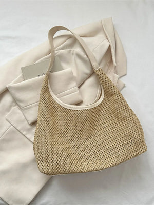 Woven Straw Shoulder Bag - Makw Official Site
