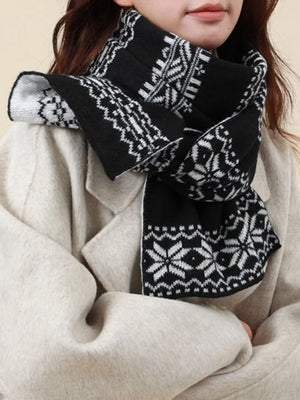 Christmas Snowflake Knit Scarf - Makw Official Site