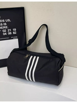 Striped Adjustable Strap Duffel Bag - Makw Official Site