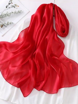 Solid Color Organza Scarf - Makw Official Site