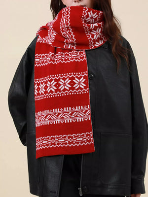 Christmas Snowflake Knit Scarf - Makw Official Site