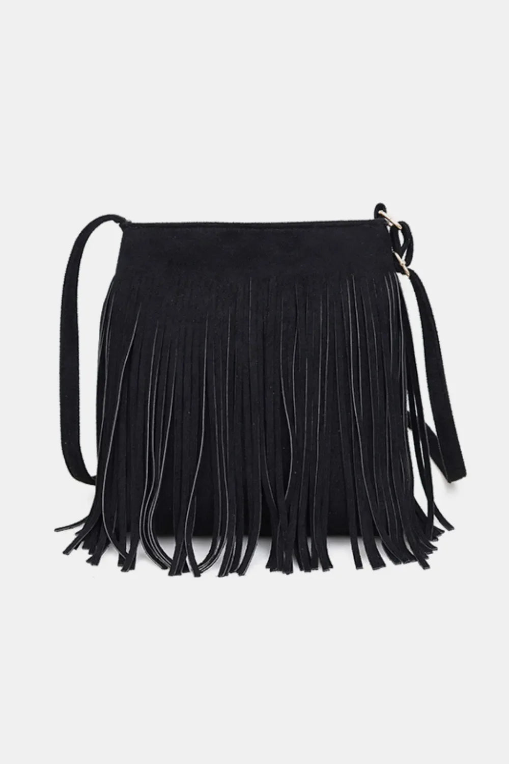 Suede Fringe Shoulder Bag - Makw Official Site