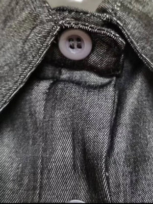 Full Size Button-Down Maxi Denim Dress Plus Size - Makw Official Site