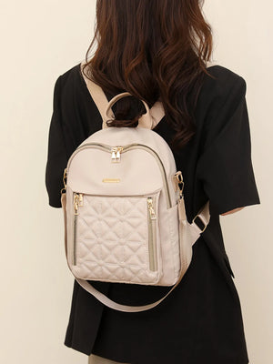 Quilted Oxford Cloth Backpack Bag - Makw Official Site