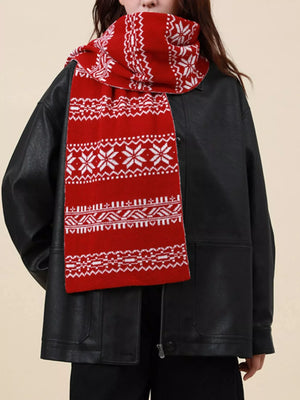 Christmas Snowflake Knit Scarf - Makw Official Site