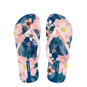 Floral Print Summer Toe Post Slippers - Makw Official Site