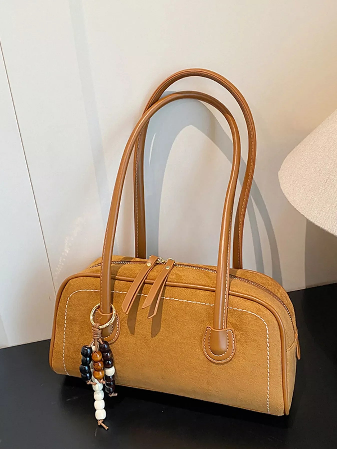 Zipper Closure Shoulder Bag - Makw Official Site