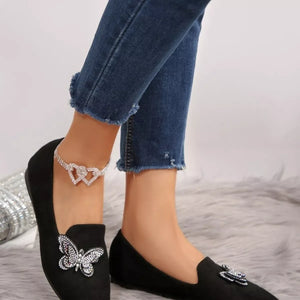 Butterfly Decor Slip-Ons - Makw Official Site